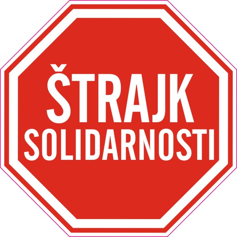strajk solidarnosti - naljepnica 75x75 3
